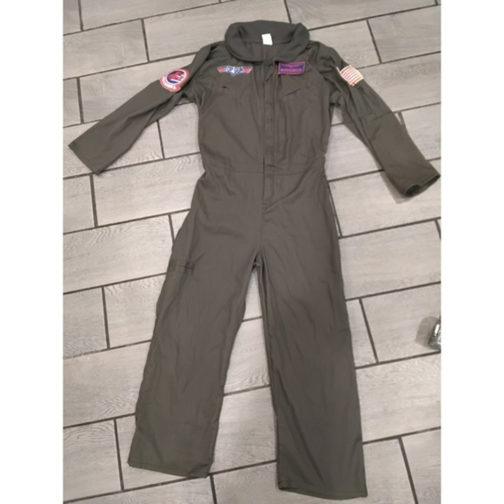 Spirit‎ Halloween Top Gun Maverick Flight Suit Costume Adult Large Olive Green